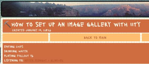 Screenshot of an article titled &lsquo;How to set up an image gallery with 11TY&rsquo;.